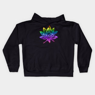 Rainbow Lotus Flower Kids Hoodie